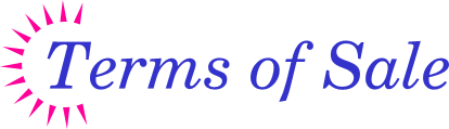 Our Terms of Sale